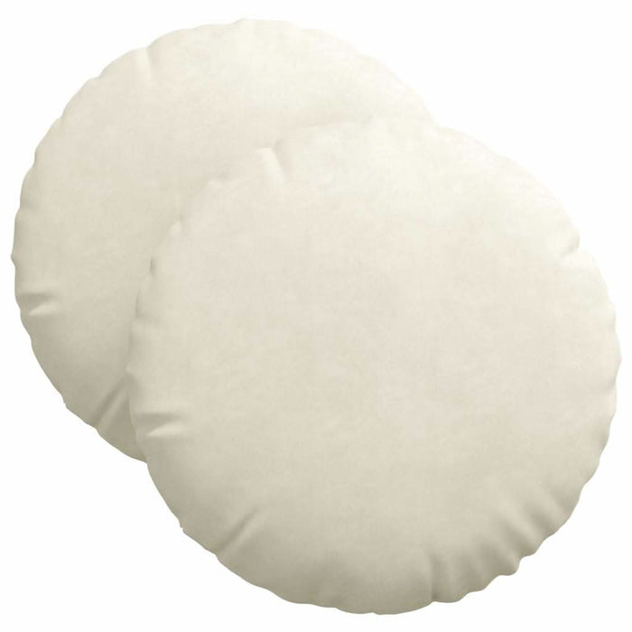 Perne de Șezut 2 pcs Crem Ø 40 x 13 cm Catifea - WALTI WALTI