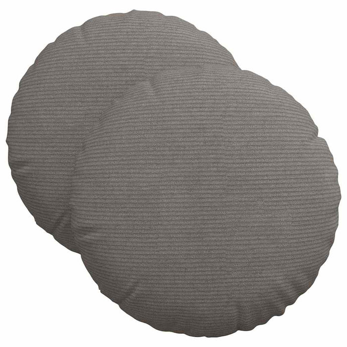 Perne de Șezut 2 pcs Gri deschis Ø 40 cm Țesătură din corduroy - WALTI WALTI