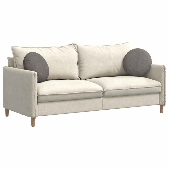 Perne de Șezut 2 pcs Gri deschis Ø 40 cm Țesătură din corduroy - WALTI WALTI