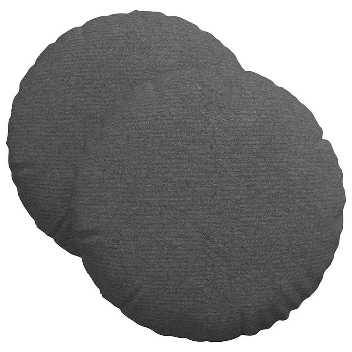 Perne de Șezut 2 pcs Gri închis Ø 40 cm Țesătură din corduroy - WALTI WALTI