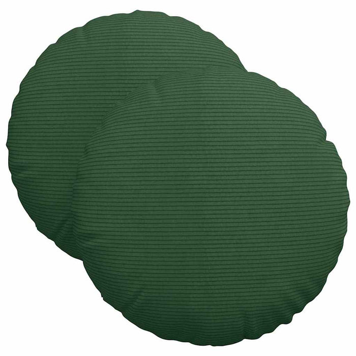 Perne de Șezut 2 pcs Verde închis Ø 40 cm Țesătură din corduroy - WALTI WALTI