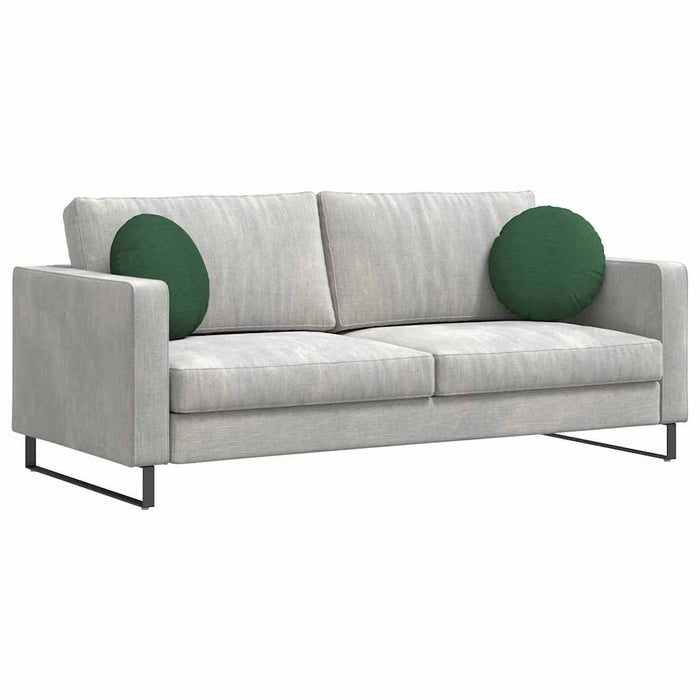 Perne de Șezut 2 pcs Verde închis Ø 40 cm Țesătură din corduroy - WALTI WALTI