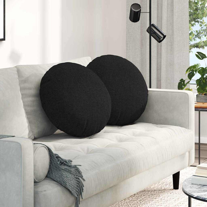 Perne de Șezut 2 pcs Negru Ø50 x 19 cm țesătură - WALTI WALTI