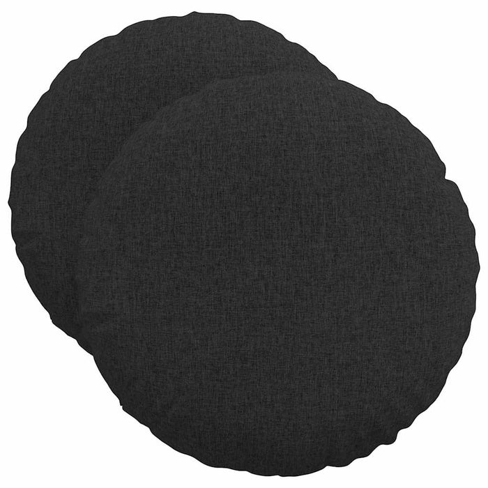 Perne de Șezut 2 pcs Negru Ø50 x 19 cm țesătură - WALTI WALTI