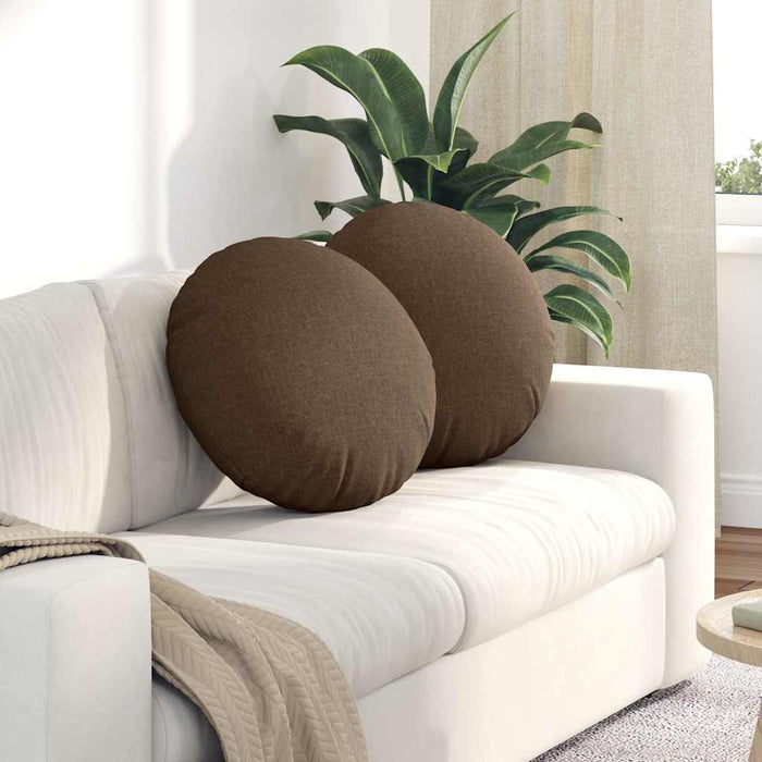 Perne de Șezut 2 pcs Maro Ø50 x 19 cm țesătură - WALTI WALTI
