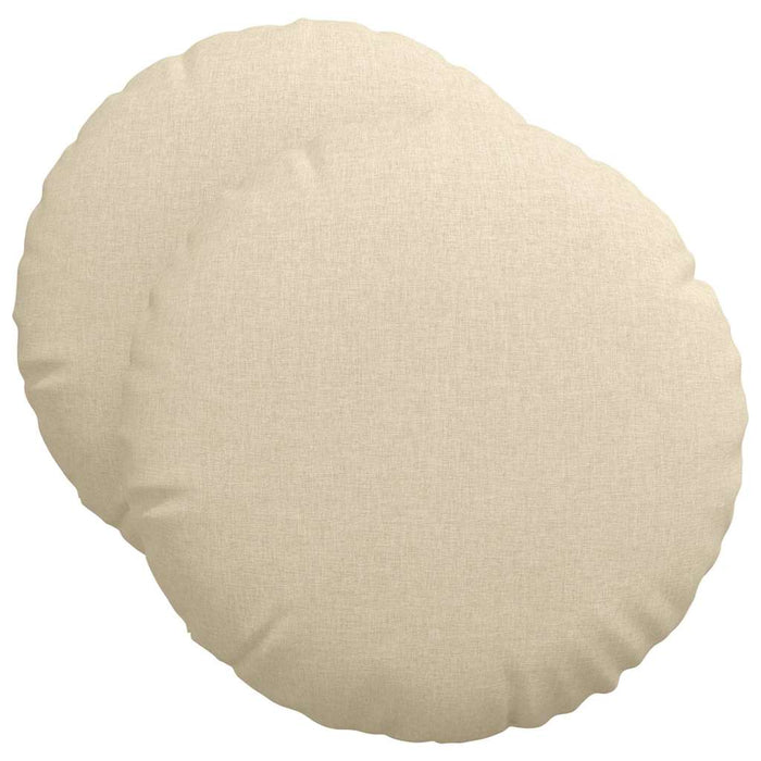 Perne de Șezut 2 pcs Crem Ø50 x 19 cm țesătură - WALTI WALTI