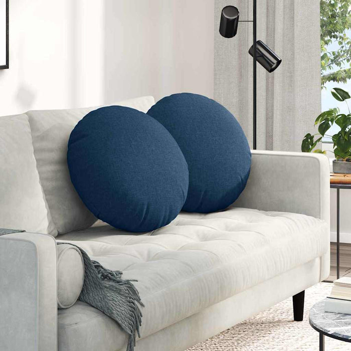 Perne de Șezut 2 pcs albastru Ø50 x 19 cm țesătură - WALTI WALTI
