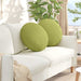 Perne de Șezut 2 pcs Verde deschis Ø50 x 19 cm țesătură - WALTI WALTI