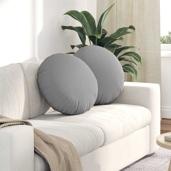 Perne de Șezut 2 pcs Gri nori Ø50 x 19 cm țesătură - WALTI WALTI