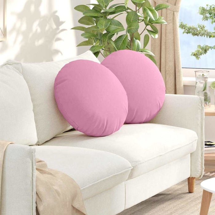 Perne de Șezut 2 pcs Roz Ø50 x 19 cm țesătură - WALTI WALTI