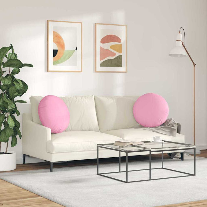 Perne de Șezut 2 pcs Roz Ø50 x 19 cm țesătură - WALTI WALTI