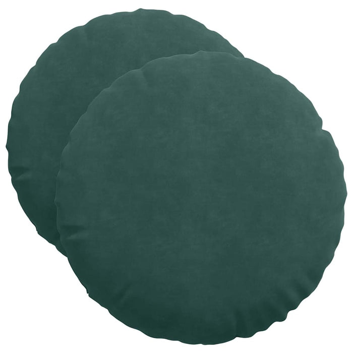 Perne de Șezut 2 pcs Verde închis Ø 40 x 13 cm Catifea - WALTI WALTI