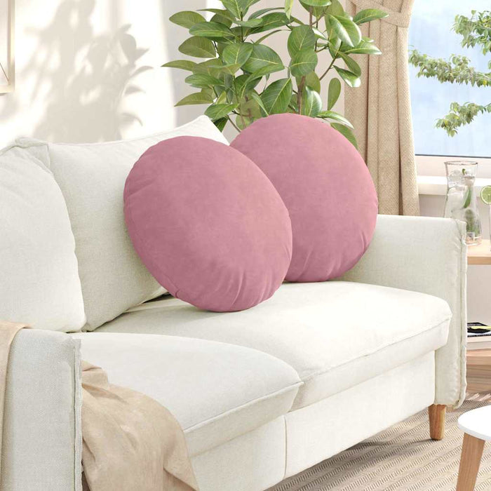 Perne de Șezut 2 pcs Roz Ø 40 x 13 cm Catifea - WALTI WALTI