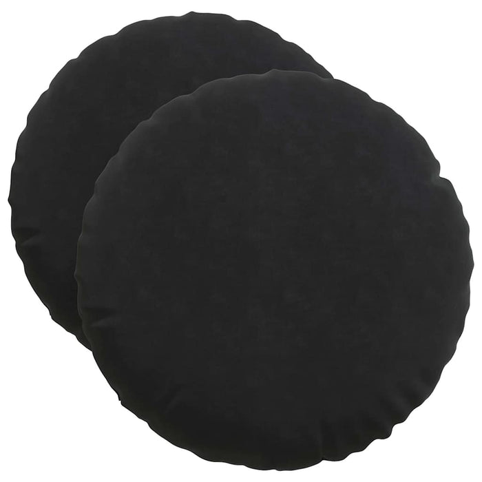 Perne de Șezut 2 pcs Negru Ø 40 x 13 cm Catifea - WALTI WALTI