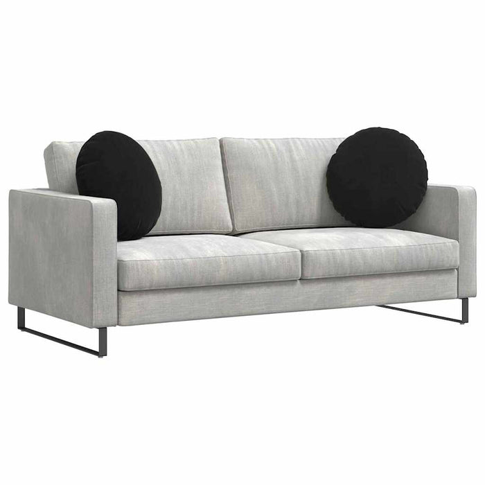 Perne de Șezut 2 pcs Negru Ø 40 x 13 cm Catifea - WALTI WALTI