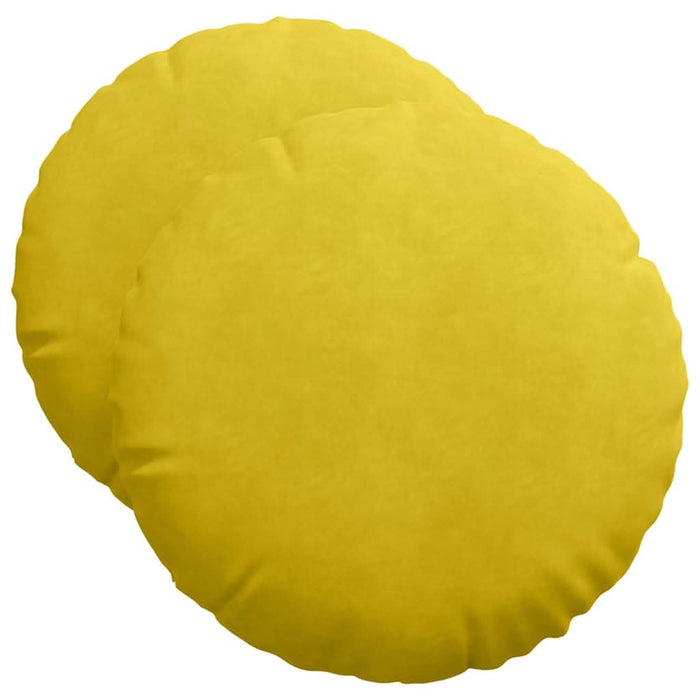 Perne de Șezut 2 pcs Galben Ø 40 x 13 cm Catifea - WALTI WALTI