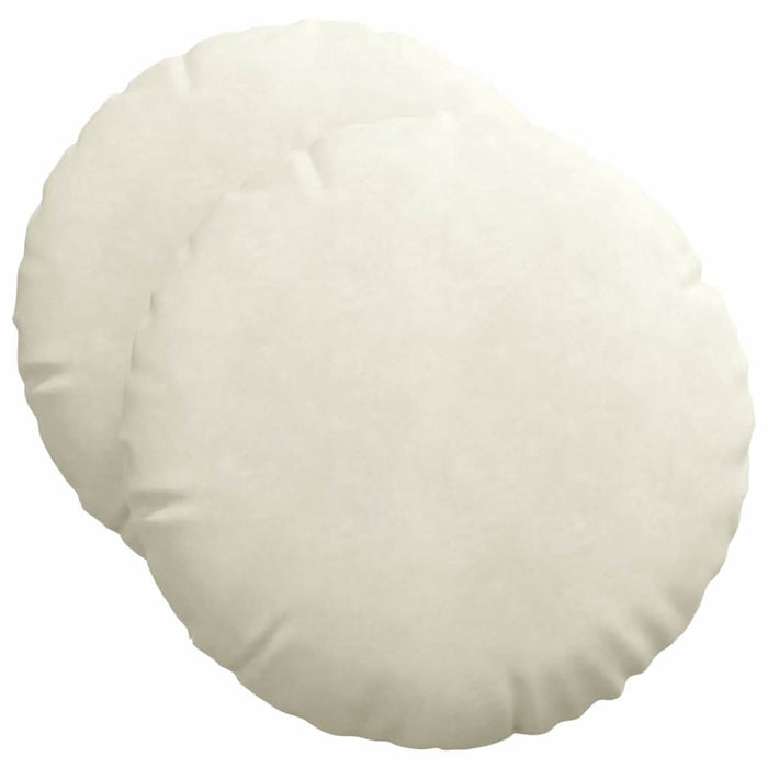 Perne de Șezut 2 pcs Crem Ø 40 x 13 cm Catifea - WALTI WALTI