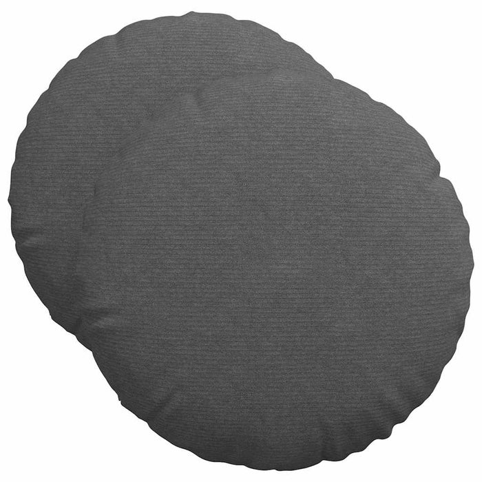 Perne de Șezut 2 pcs Gri închis Ø 50 cm Țesătură din corduroy - WALTI WALTI