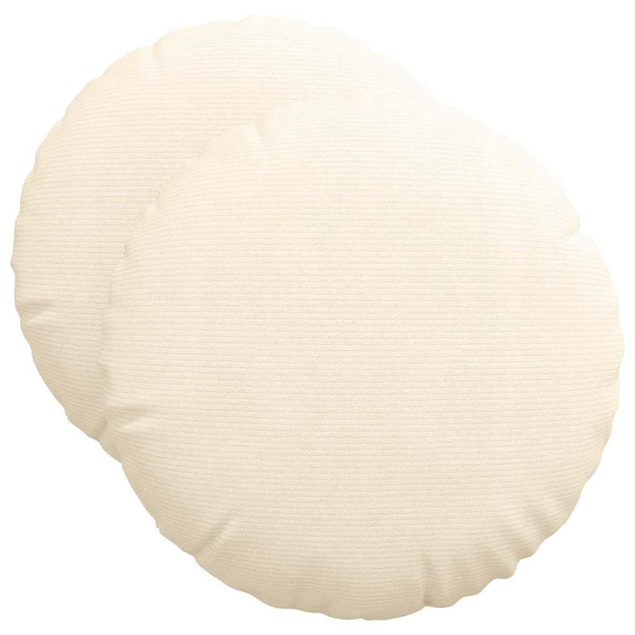 Perne de Șezut 2 pcs Crem Ø 50 cm Țesătură din corduroy - WALTI WALTI