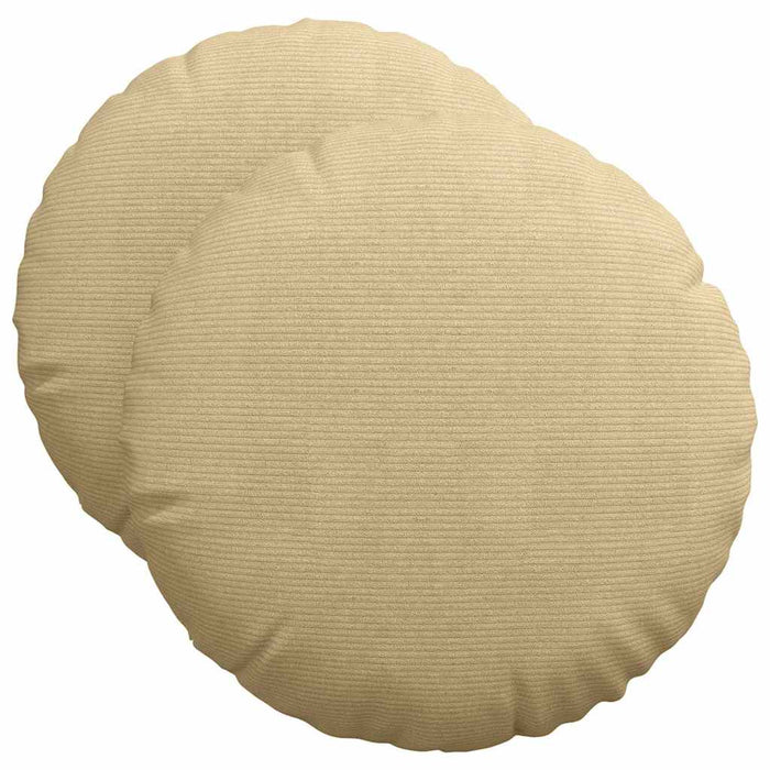 Perne de Șezut 2 pcs Gri Verde Ø 50 cm Țesătură din corduroy - WALTI WALTI