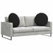Perne de Șezut 2 pcs Negru Ø60 x 21 cm țesătură - WALTI WALTI