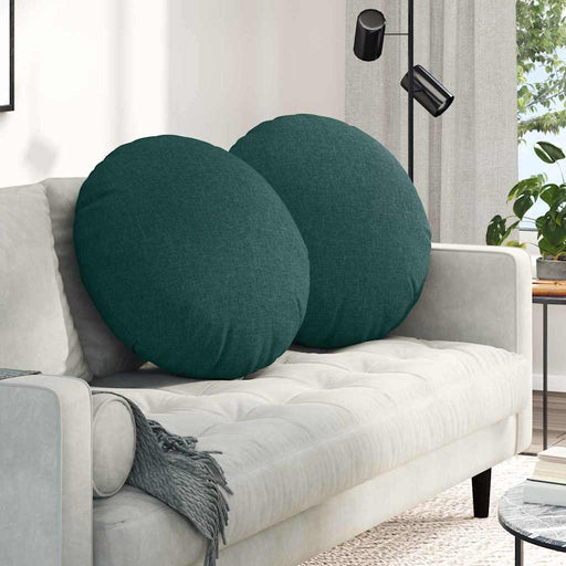 Perne de Șezut 2 pcs Verde închis Ø60 x 21 cm țesătură - WALTI WALTI