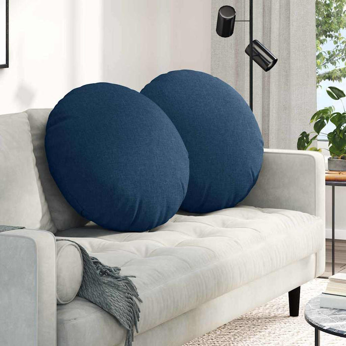 Perne de Șezut 2 pcs albastru Ø60 x 21 cm țesătură - WALTI WALTI