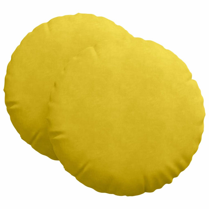 Perne de Șezut 2 pcs Galben Ø 40 x 13 cm Catifea - WALTI WALTI