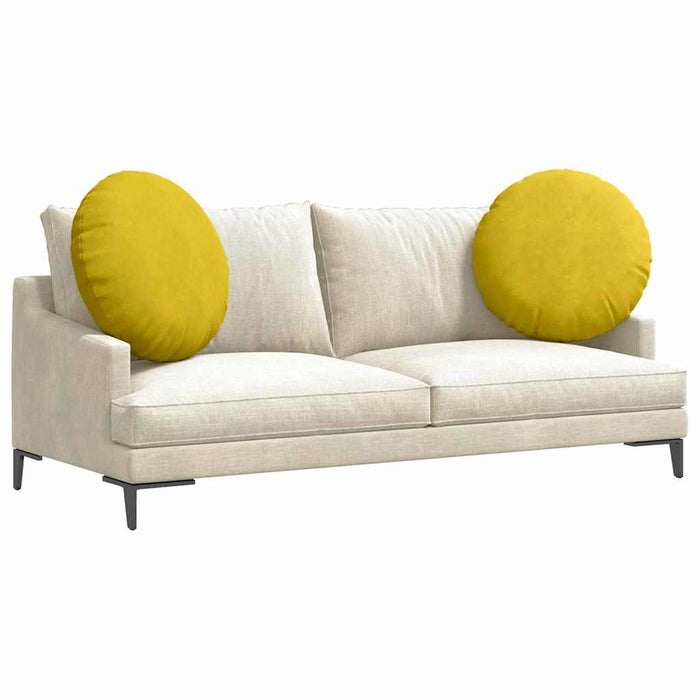 Perne de Șezut 2 pcs Galben Ø 40 x 13 cm Catifea - WALTI WALTI