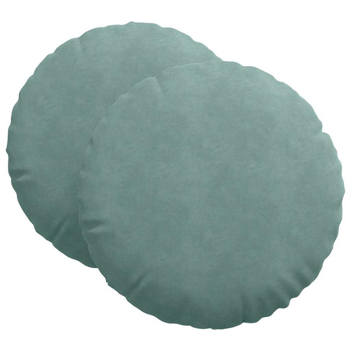 Perne de Șezut 2 pcs Verde Mării Ø 40 x 13 cm Catifea - WALTI WALTI