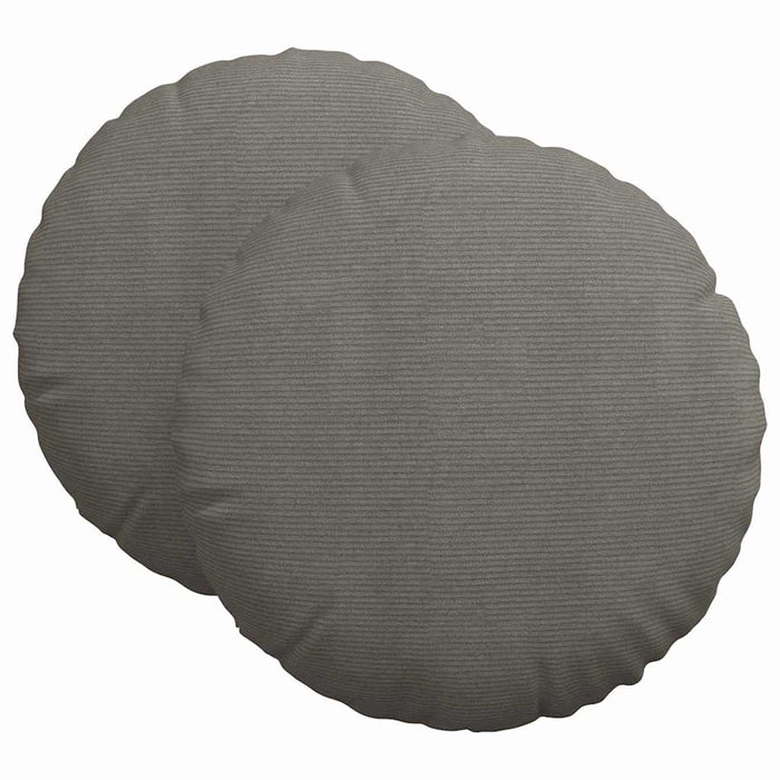 Perne de Șezut 2 pcs Gri deschis Ø 60 cm Țesătură din corduroy - WALTI WALTI