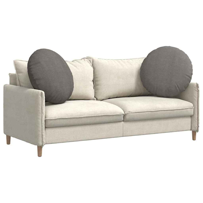 Perne de Șezut 2 pcs Gri deschis Ø 60 cm Țesătură din corduroy - WALTI WALTI