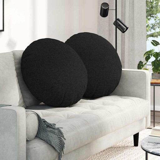 Perne de Șezut 2 pcs Negru Ø80 x 29 cm țesătură - WALTI WALTI