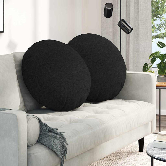 Perne de Șezut 2 pcs Negru Ø80 x 29 cm țesătură - WALTI WALTI