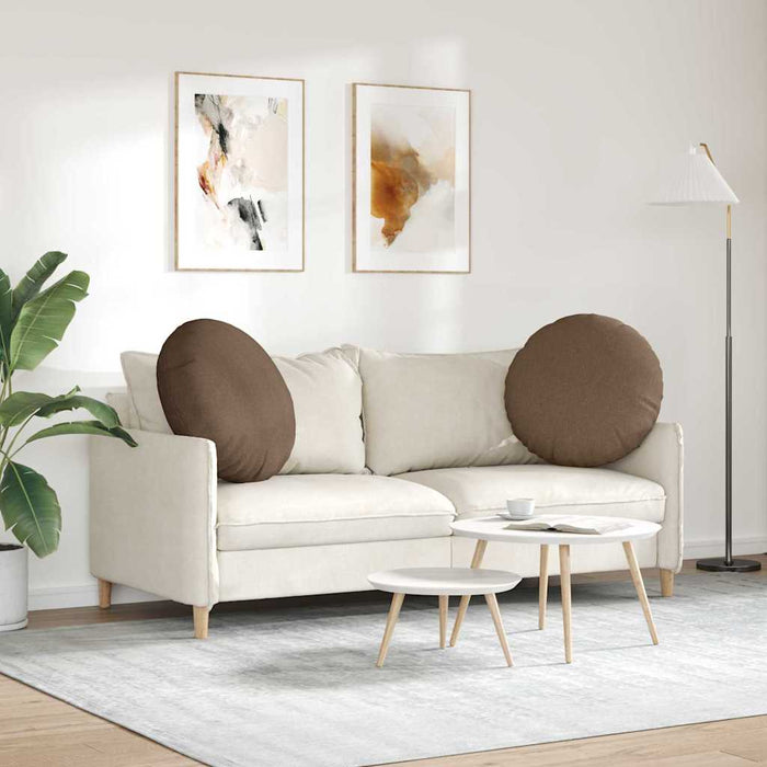 Perne de Șezut 2 pcs Maro Ø80 x 29 cm țesătură - WALTI WALTI
