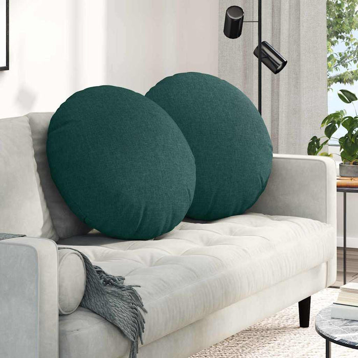 Perne de Șezut 2 pcs Verde închis Ø80 x 29 cm țesătură - WALTI WALTI