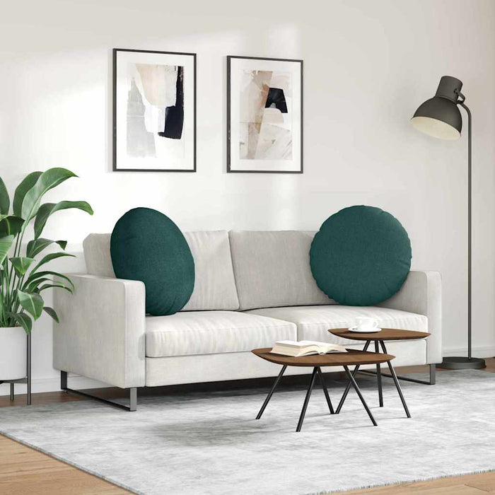 Perne de Șezut 2 pcs Verde închis Ø80 x 29 cm țesătură - WALTI WALTI