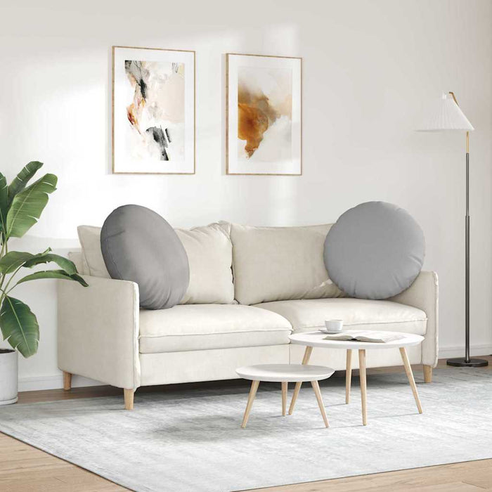 Perne de Șezut 2 pcs Gri nori Ø80 x 29 cm țesătură - WALTI WALTI