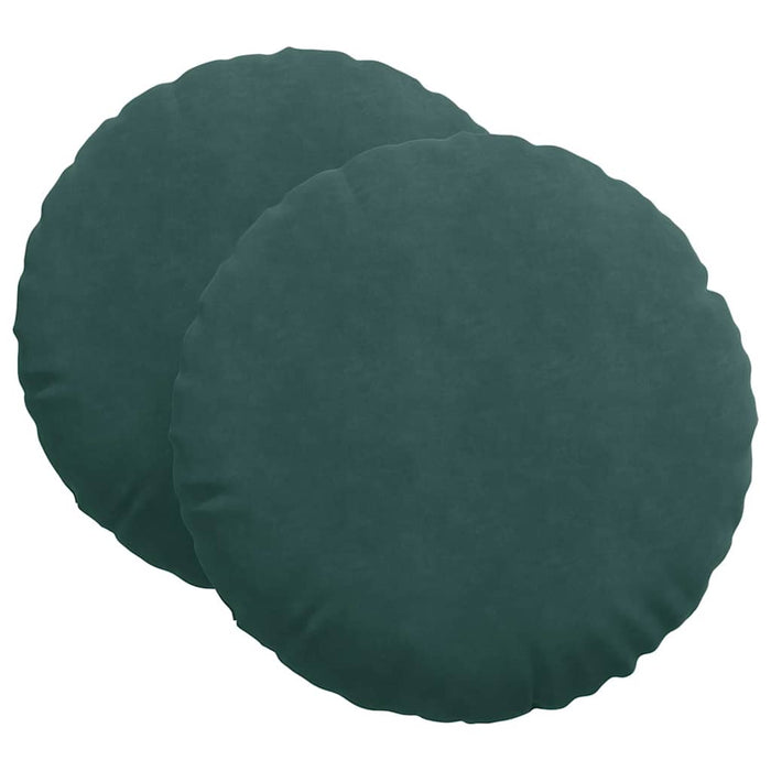 Perne de Șezut 2 pcs Verde închis Ø 80 x 29 cm Catifea - WALTI WALTI