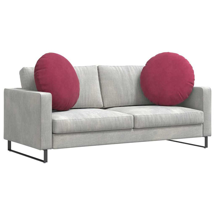 Perne de Șezut 2 pcs Roșu Vin Ø 80 x 29 cm Catifea - WALTI WALTI