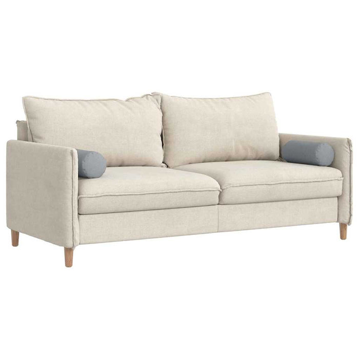 Perne Bolster 2 pcs Gri deschis Ø 15 x 40 cm țesătură - WALTI WALTI