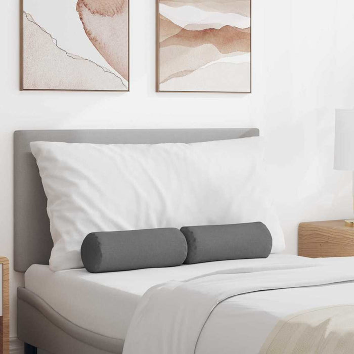 Perne Bolster 2 pcs Gri închis Ø 15 x 40 cm țesătură - WALTI WALTI