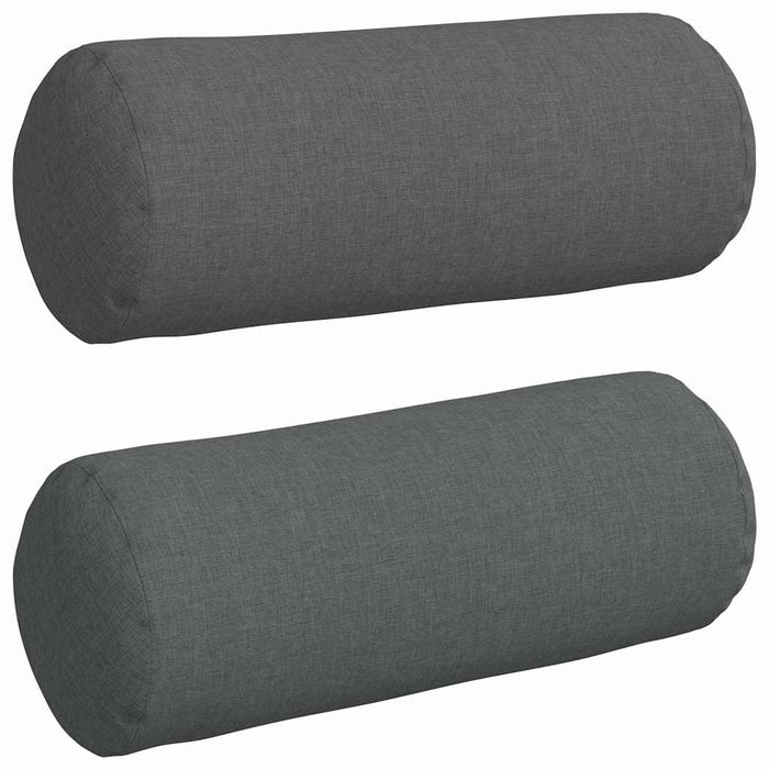 Perne Bolster 2 pcs Gri închis Ø 15 x 40 cm țesătură - WALTI WALTI