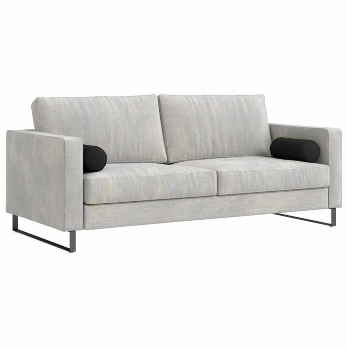 Perne Bolster 2 pcs Negru Ø 15 x 40 cm țesătură - WALTI WALTI
