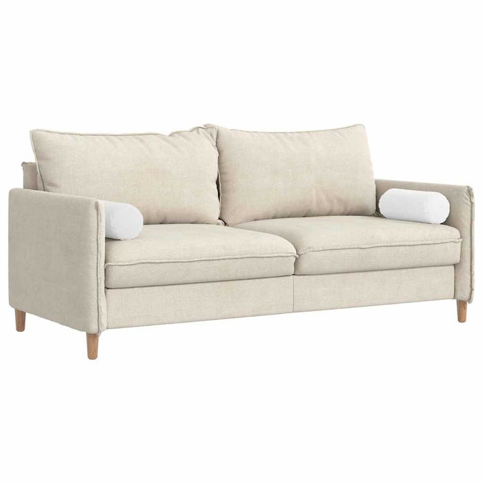 Perne Bolster 2 pcs Alb Ø 15 x 40 cm țesătură - WALTI WALTI