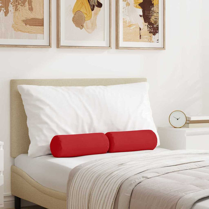 Perne Bolster 2 pcs Roșu Ø 15 x 40 cm țesătură - WALTI WALTI