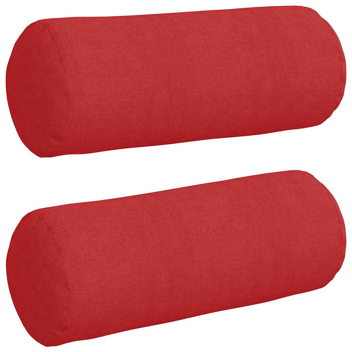 Perne Bolster 2 pcs Roșu Ø 15 x 40 cm țesătură - WALTI WALTI