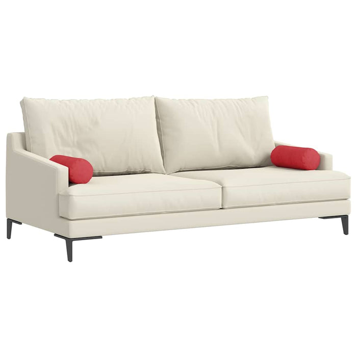 Perne Bolster 2 pcs Roșu Ø 15 x 40 cm țesătură - WALTI WALTI