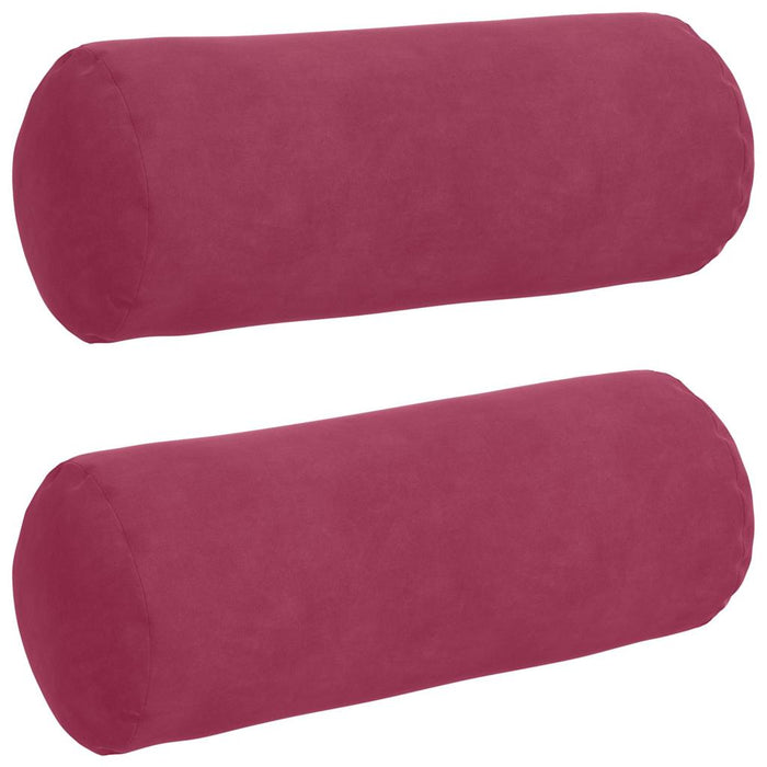 Perne Bolster 2 pcs Roșu Vin Ø 15 x 40 cm Țesătură din corduroy - WALTI WALTI
