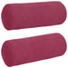 Perne Bolster 2 pcs Roșu Vin Ø 15 x 40 cm Țesătură din corduroy - WALTI WALTI